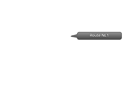 Map of the New Logora Region, Route NL1 marked